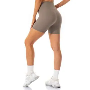 Lavento Women's All Day Soft Biker Shorts - High Waisted Comfortable Yoga Shorts