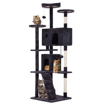 FDW Cat Tree 70in: Multi-Level Durable Cat Tower with Cozy Jumping Platforms