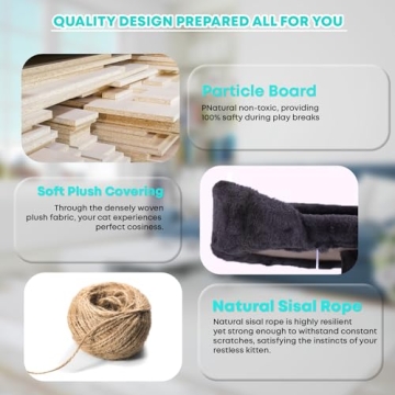 FDW 70in Cat Tree: Cozy Multi-Level Tower for Cats