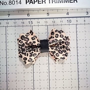 Douqu Leopard Polka Dot Satin Bow Shoe Clips for Women
