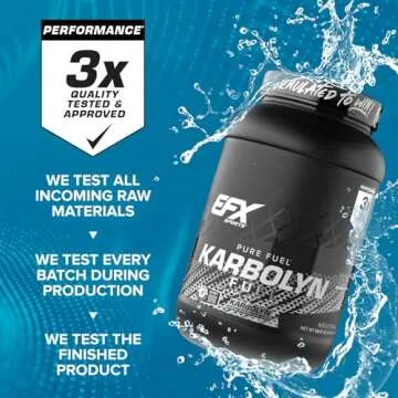 EFX Sports Karbolyn Fuel | Fast-Absorbing Carbohydrate Powder | Carb Load, Sustained Energy, Quick Recovery | Stimulant Free | 37 Servings (Neutral)