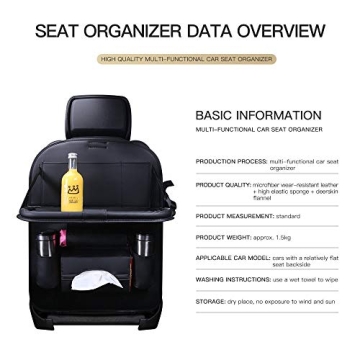 SIJAWEYI Car Backseat Organizer with Dining Table