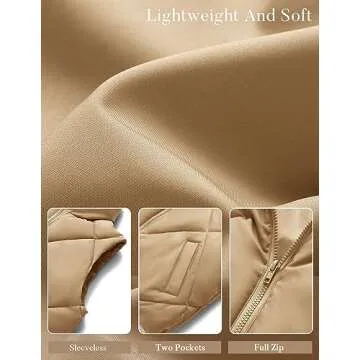 Lightweight MEROKEETY Women's Puffer Vest Jacket