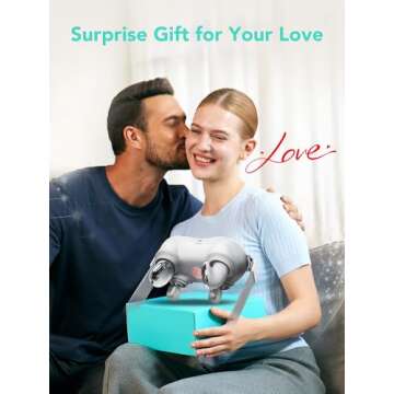 SKG H7 Neck Massager for Pain Relief Deep Tissue, Shiatsu Neck and Shoulder Massager 4D Electric Kne...