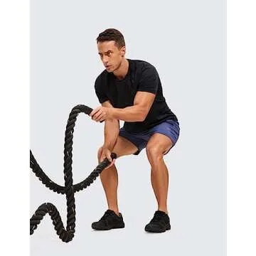 CRZ YOGA Mens Lightweight Athletic T-Shirts Moisture Wicking Running Workout Shirt Short Sleeve Gym Tops Black Small