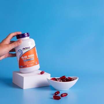 NOW Foods Supplements, Neptune Krill, Double Strength 1000 mg, Phospholipid-Bound Omega-3, 120 Softgels