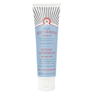 First Aid Beauty Pure Skin Deep Cleanser with Red Clay - Ideal for Oily and Sensitive Skin