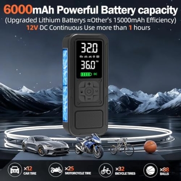 Calmara Y34 Tire Inflator - Fast, Cordless, and Reliable