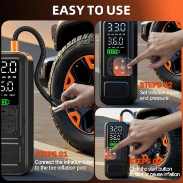 Calmara Y34 Tire Inflator - Fast, Cordless, and Reliable