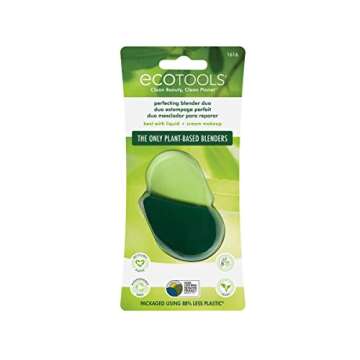 EcoTools Ecofoam Perfect Blender Duo Sponge, Beauty Sponges For Flawless Foundation Coverage, Eco-Fr...