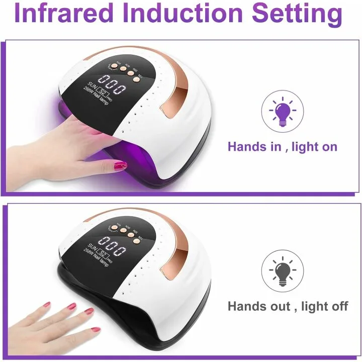 268W UV LED Nail Lamp - Fast Drying for Gel Polish