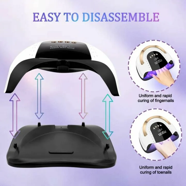 268W UV LED Nail Lamp - Fast Drying for Gel Polish