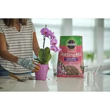 Miracle-Gro Orchid Potting Mix Coarse Blend, For Indoor or Outdoor Container Plants, Feeds for up to 6 Months, 8 qt., 3-Pack