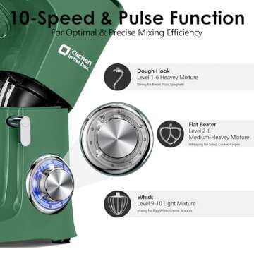 8.5QT Kitchen Stand Mixer, 900W Powerful Electric Mixer