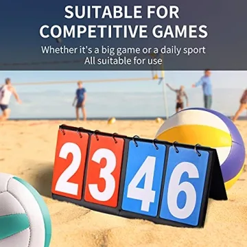 HRLORKC Flip Scoreboard for Basketball Tennis Sports