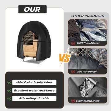 Egg Chair Cover Waterproof Double Egg Chair Covers for Outdoor Furniture 420D Patio Hanging Swing Chair Cover 91x80 inches