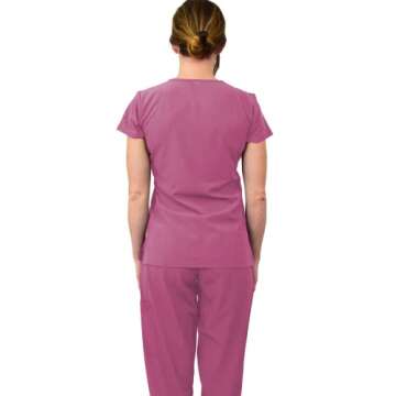 Green Town Women's Scrub Set - Stylish Jogger and V-Neck Top