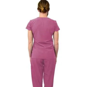 Green Town Women's Scrub Set - Stylish Jogger and V-Neck Top