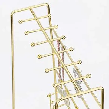 MORIGEM Jewelry Stand with Tray for Necklaces and Earrings