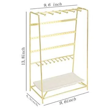 MORIGEM Jewelry Stand with Tray for Necklaces and Earrings