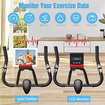 WELYAS Indoor Cycling Bike Stationary Exercise - Comfort & Technology