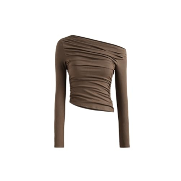 CIDER Women's Asymmetrical Off-The-Shoulder Top