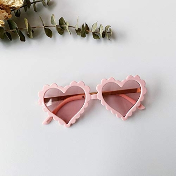 Stylish Heart Shaped Kids Sunglasses for Ages 1-8