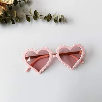 Stylish Heart Shaped Kids Sunglasses for Ages 1-8