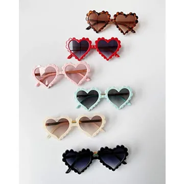 Stylish Heart Shaped Kids Sunglasses for Ages 1-8