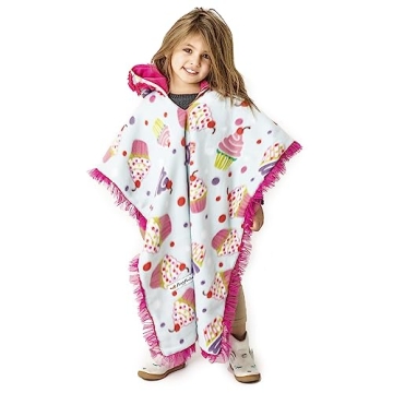 Birdy Boutique Car Seat Poncho for Kids – Safe to Use Over Seat Belts – Reversible Warm and Cozy...