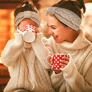 Warm & Stylish 4 Pack Winter Knit Headbands