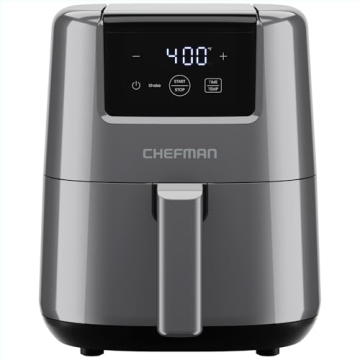 CHEFMAN 2 Qt Mini Air Fryer – Digital Space-Saving Compact Air Fryer with Nonstick and Dishwasher ...