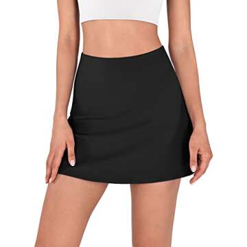 ODODOS Women's Athletic Tennis Skorts with Pockets
