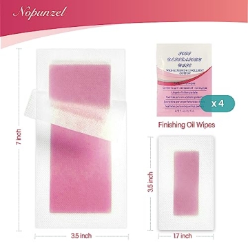 NOPUNZEL Wax Strips for Hair Removal, 64 Count - Easy & Gentle Hair Care
