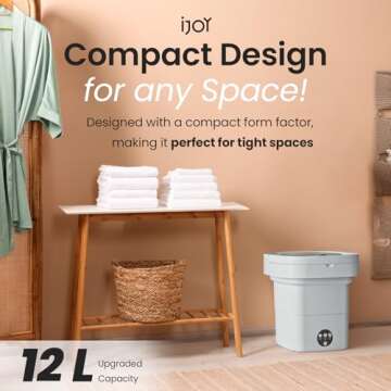 iJoy Large Capacity Portable Washing Machine for Small Spaces