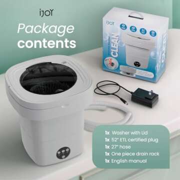 iJoy Large Capacity Portable Washing Machine for Small Spaces