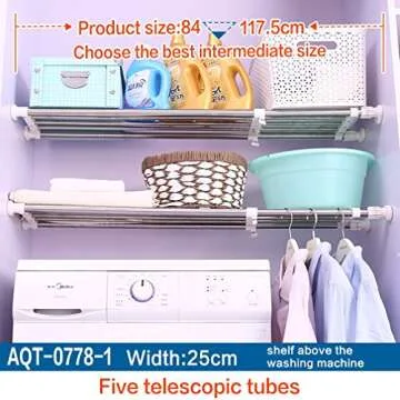 Hershii Expandable Shelf Rod Storage Organizer for Closet