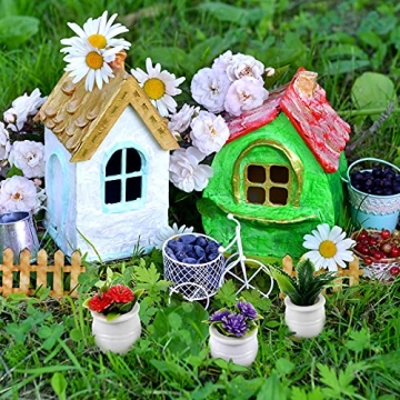 16 Miniature Bonsai Plants for Dollhouse Decoration