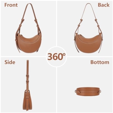 Saddle Bag for Women Shoulder Bag Crescent Purse Trendy Crossbody Bag Hobo Handbag