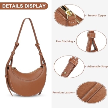 Saddle Bag for Women Shoulder Bag Crescent Purse Trendy Crossbody Bag Hobo Handbag