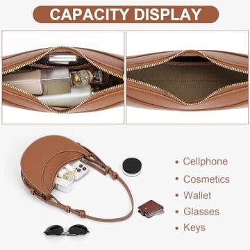 Saddle Bag for Women Shoulder Bag Crescent Purse Trendy Crossbody Bag Hobo Handbag