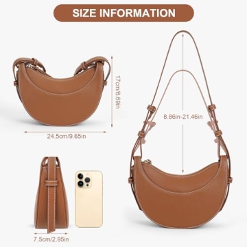 Saddle Bag for Women Shoulder Bag Crescent Purse Trendy Crossbody Bag Hobo Handbag