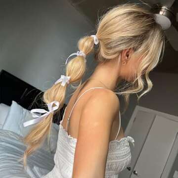 Simplegoal Double Face White Satin Ribbon 1/4 Inch X 50 Yards Polyester White Ribbons for Gift Wrapping Fabric Ribbon for Crafts Flower Bouquet Sewing Arts Wedding Party Decoration