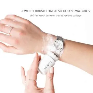 Shinery Radiance Brush - Luxury Jewelry Cleaning Brush, Professional Grade - Perfect for Rings, Necklaces, Bracelets, Earrings, and Watches - Must-Have for Jewelry Lovers