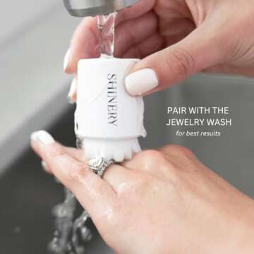 Shinery Radiance Brush - Luxury Jewelry Cleaning Brush, Professional Grade - Perfect for Rings, Necklaces, Bracelets, Earrings, and Watches - Must-Have for Jewelry Lovers