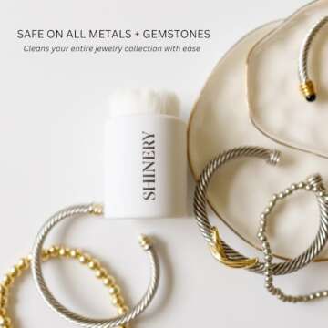 Shinery Radiance Brush - Luxury Jewelry Cleaning Brush, Professional Grade - Perfect for Rings, Necklaces, Bracelets, Earrings, and Watches - Must-Have for Jewelry Lovers