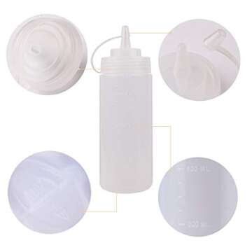 Durable Katfort Squeeze Bottles for Sauces - 2 Pack