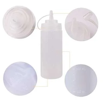 Durable Katfort Squeeze Bottles for Sauces - 2 Pack