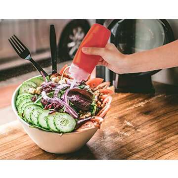 Durable Katfort Squeeze Bottles for Sauces - 2 Pack