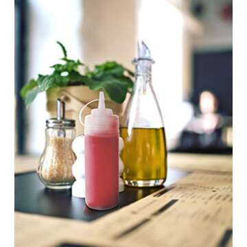 Durable Katfort Squeeze Bottles for Sauces - 2 Pack